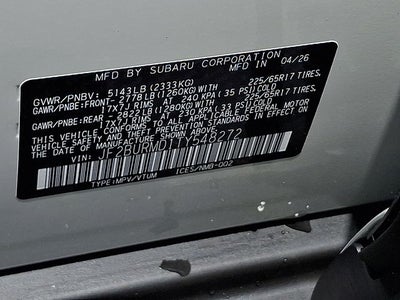 2026 Subaru OUTBACK Wilderness