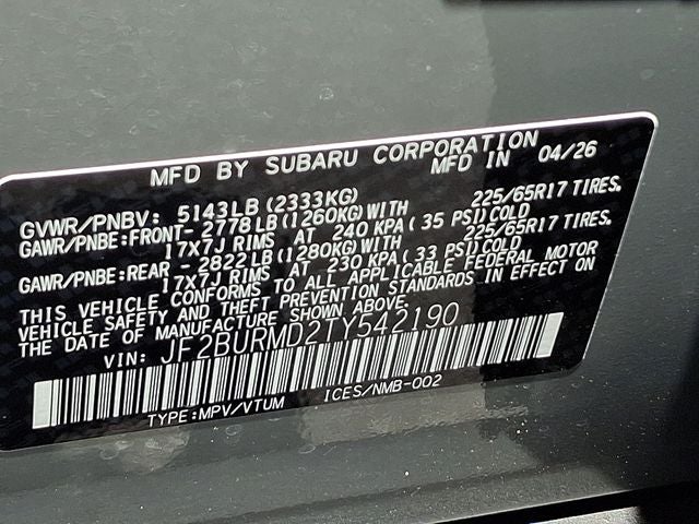 2026 Subaru OUTBACK Wilderness
