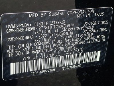 2026 Subaru OUTBACK Wilderness