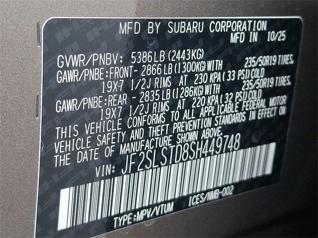 2025 Subaru FORESTER Touring Hybrid