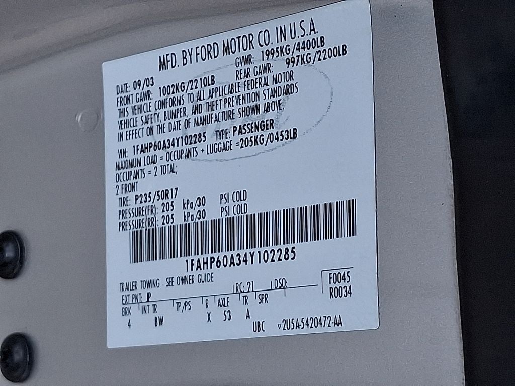 2004 Ford Thunderbird Base