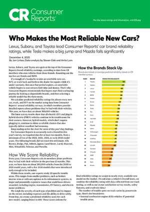 Who Makes the Most Reliable Cars | Randy Marion Subaru in Mooresville NC
