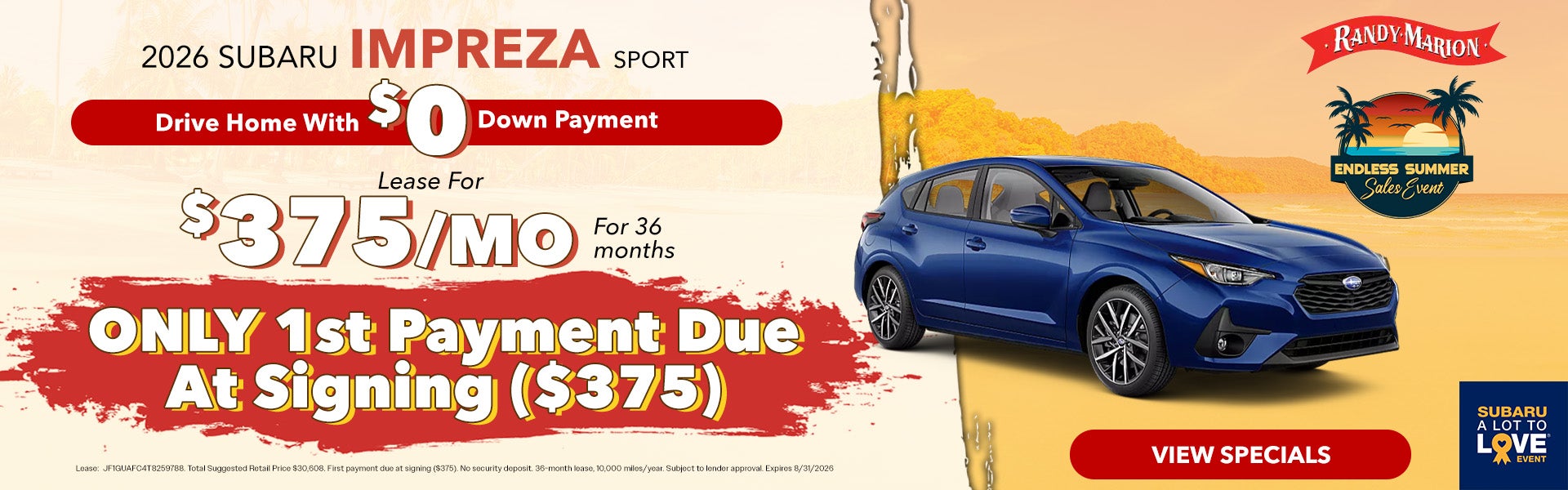 Impreza lease offer