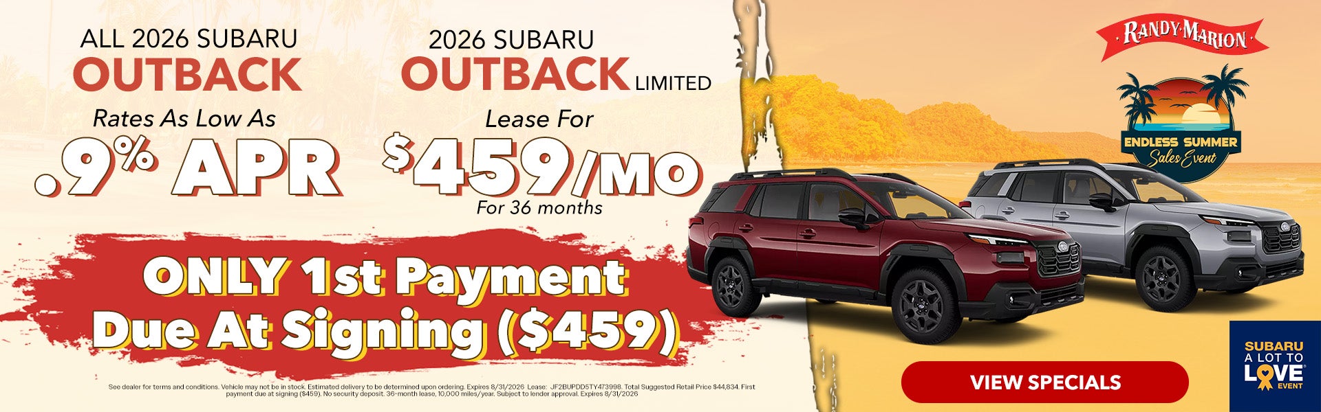 Outback APR & Lease Offers