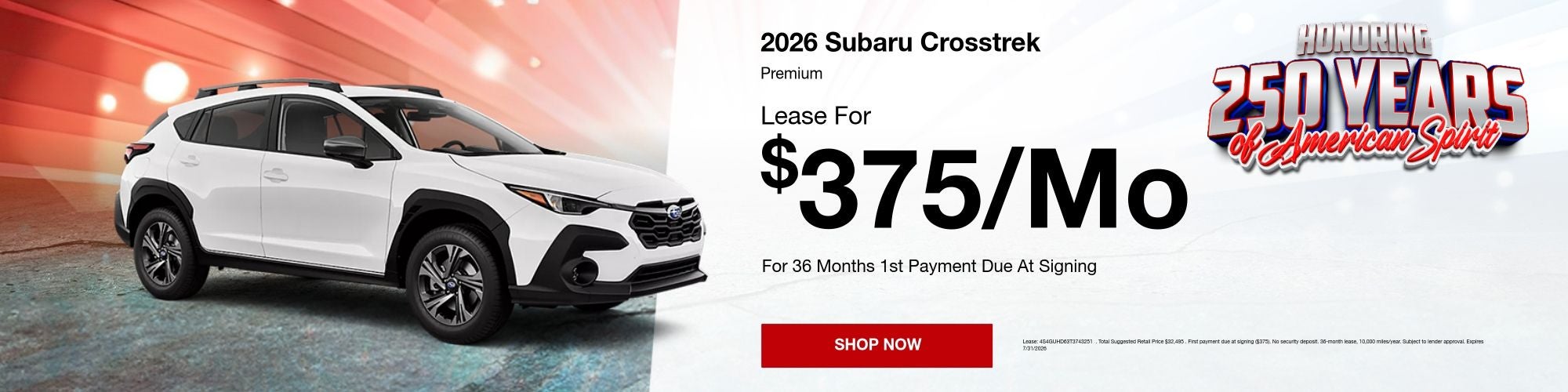 Subaru Crosstrek Premium Lease