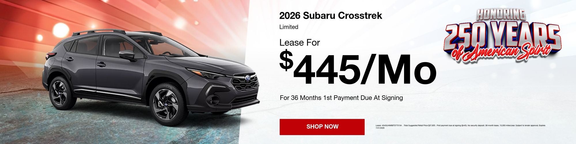 Subaru Crosstrek Limited Lease