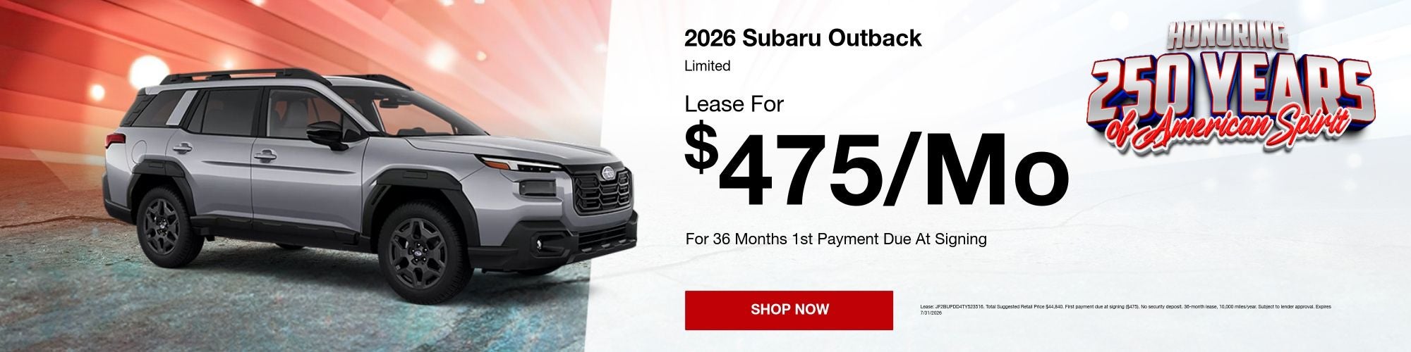 Subaru Outback Lease
