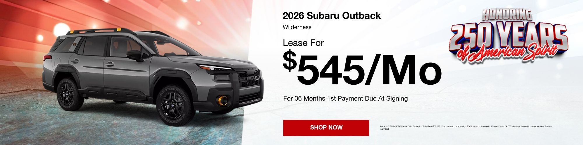 Subaru Outback Lease