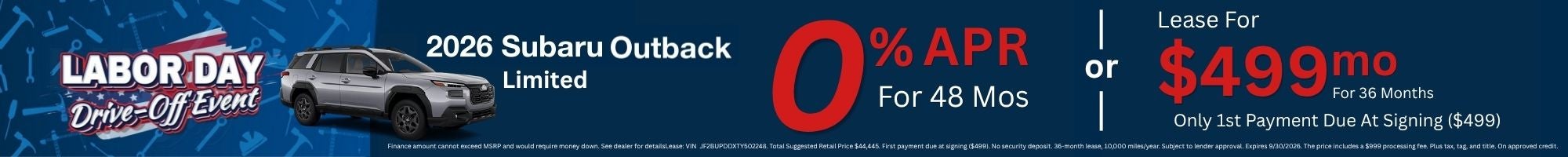 2026 Suburu Outback Limited