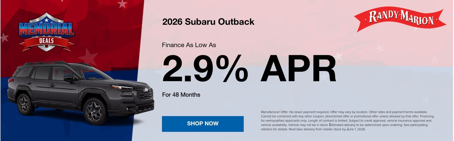 Outback finance offer