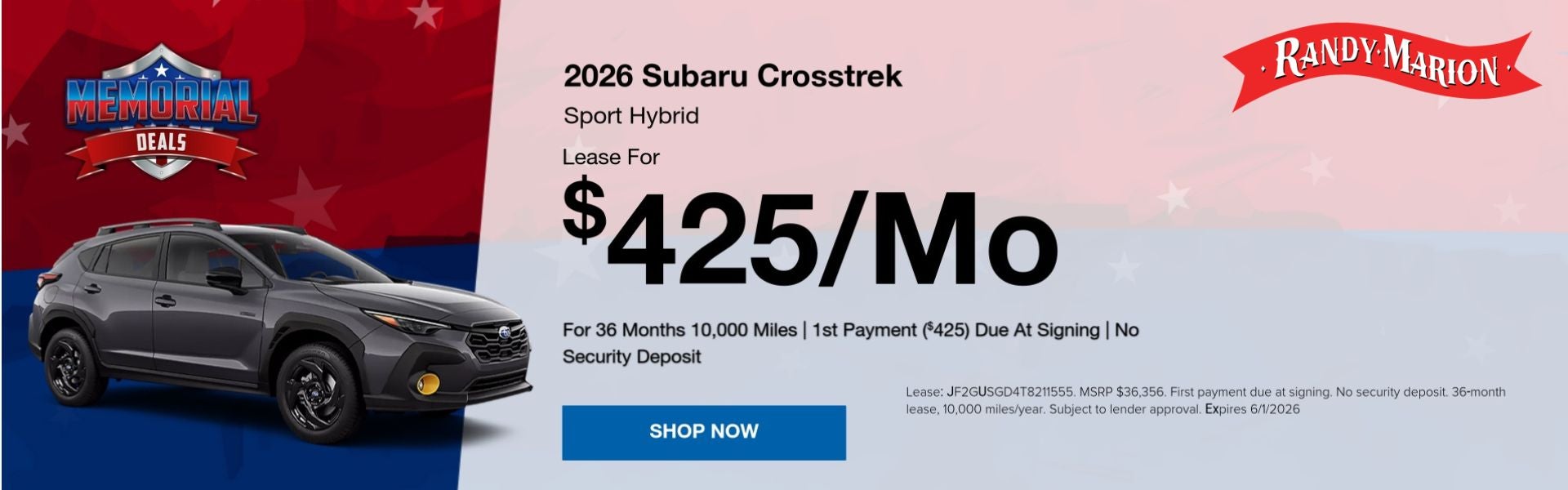 Crosstrek Lease Offer