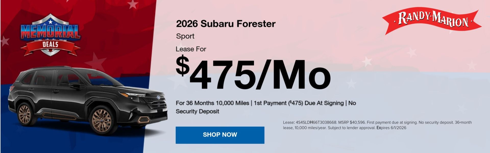 Forester Lease offer