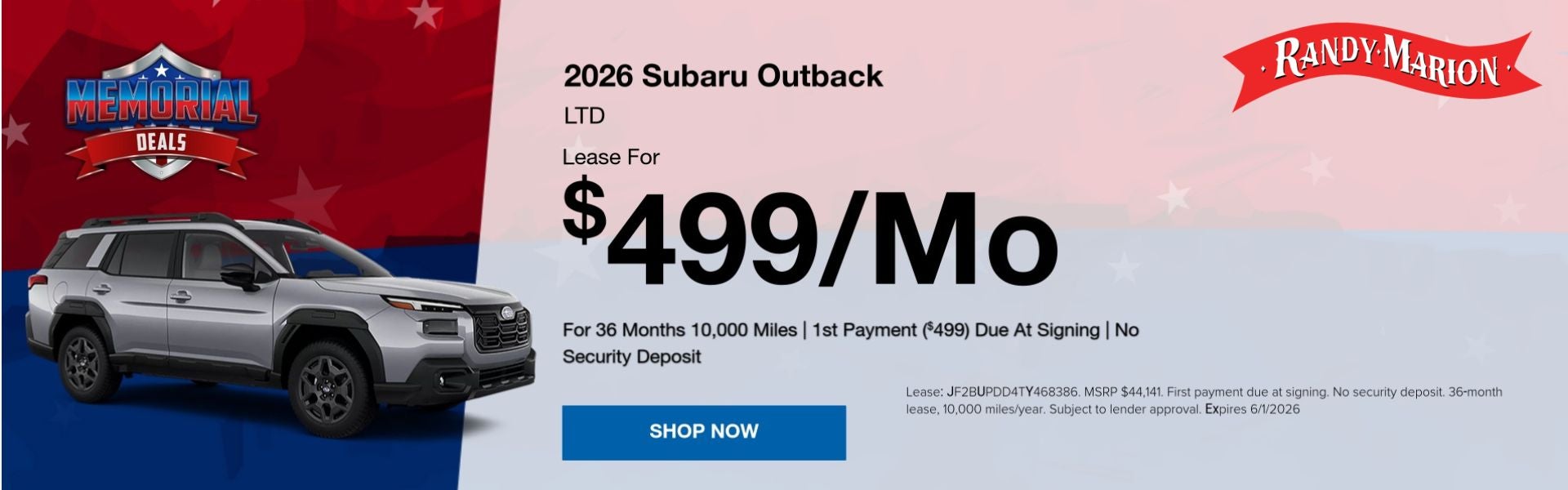 Outback Lease offer