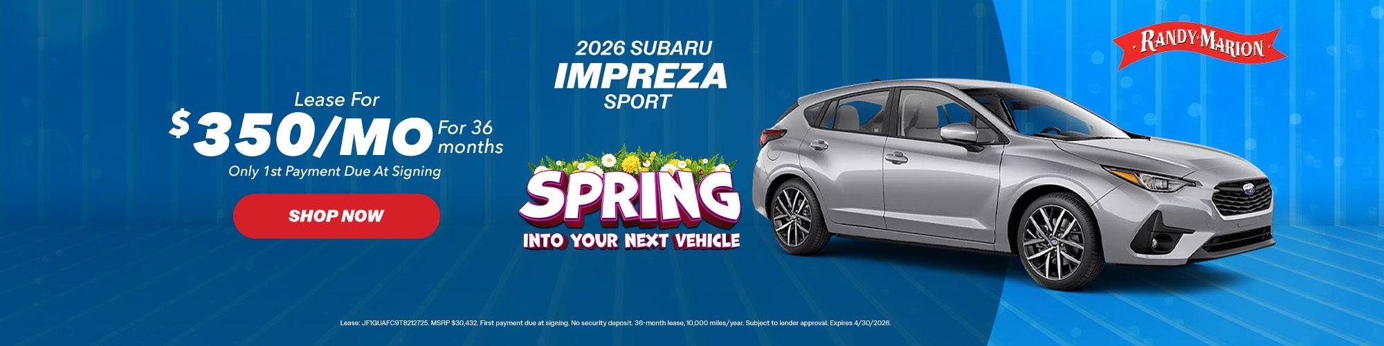 2026 Subaru Impreza Offer