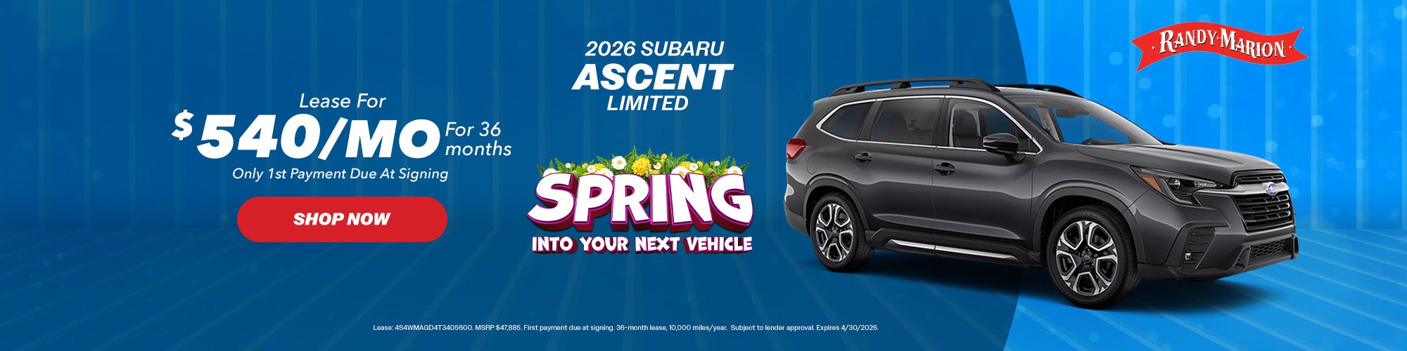 2026 Subaru Ascent Offer