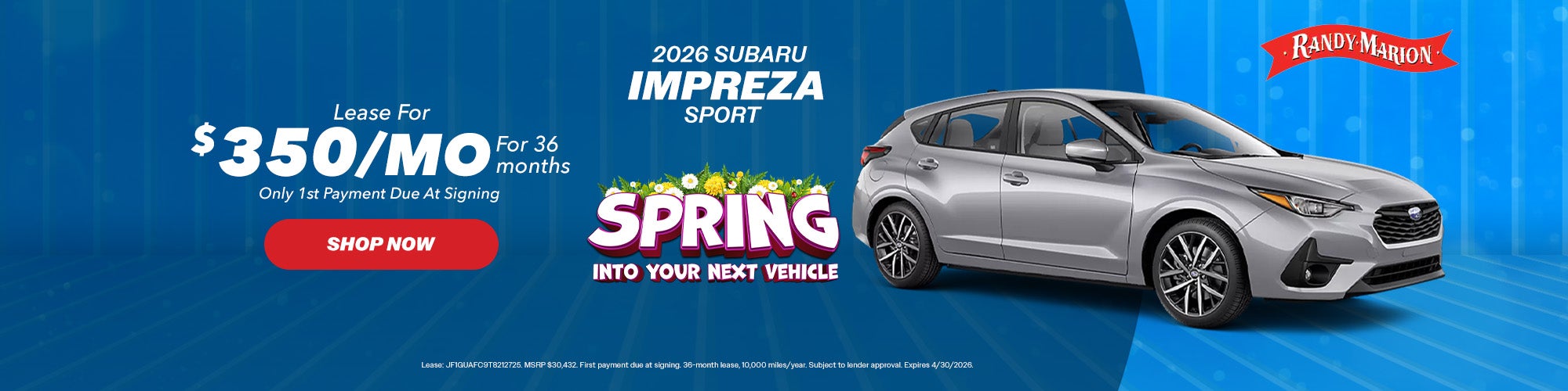 2026 Subaru Impreza Offer