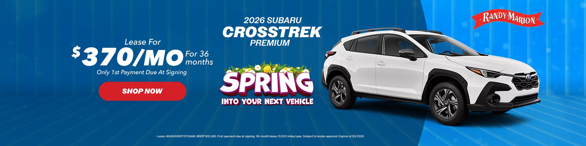 2026 Subaru Crosstrek Offer