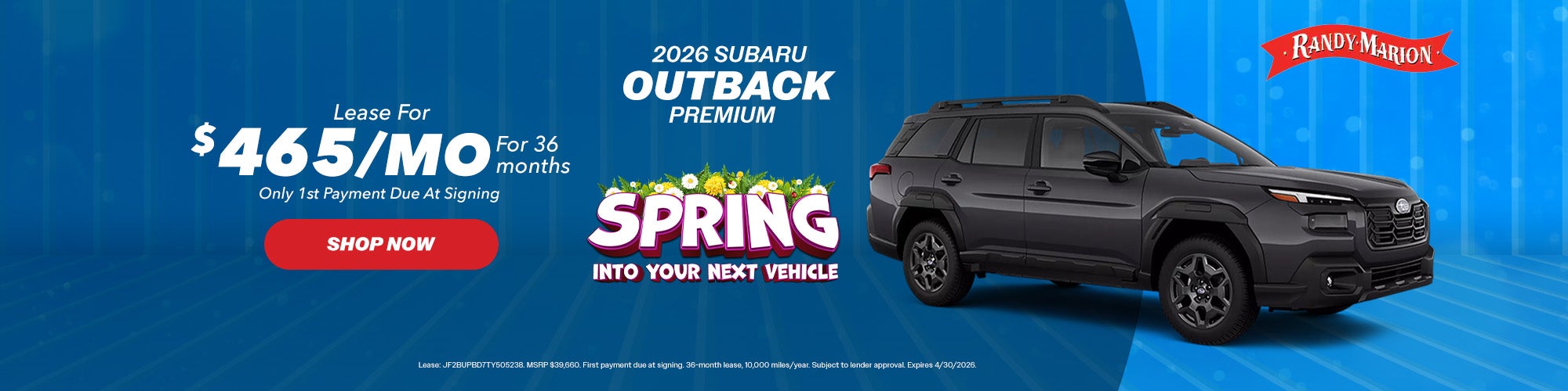 2026 Subaru Outback Offer