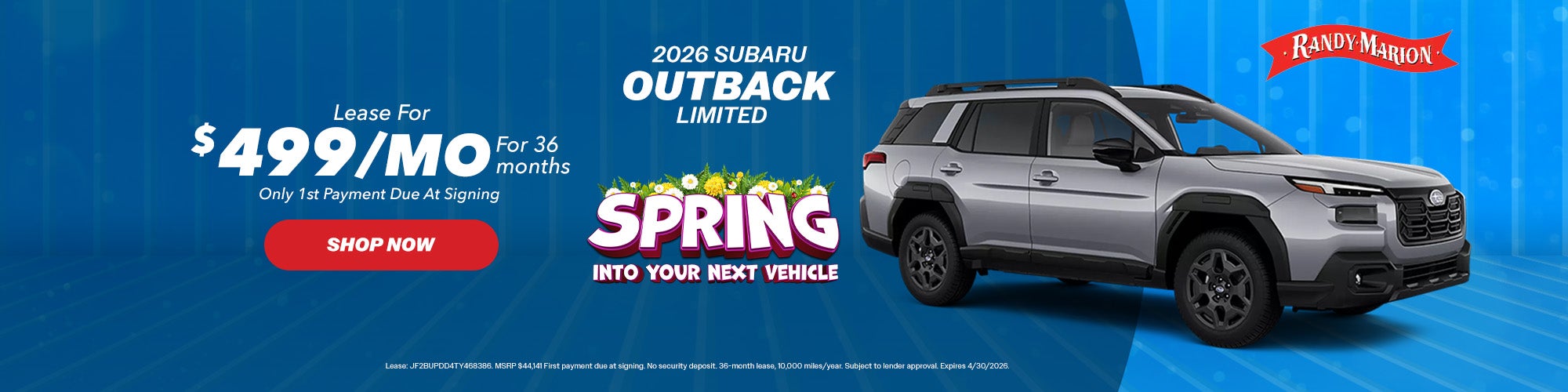 2026 Subaru Outback Offer