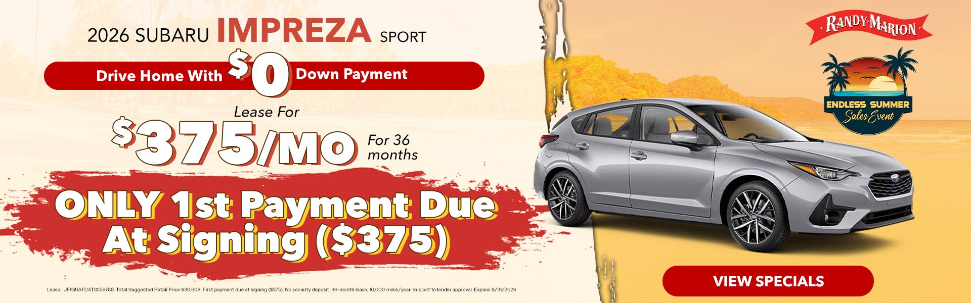 Impreza lease offer