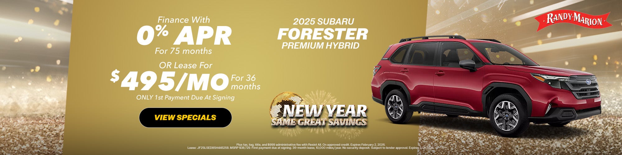 Forester January Specials