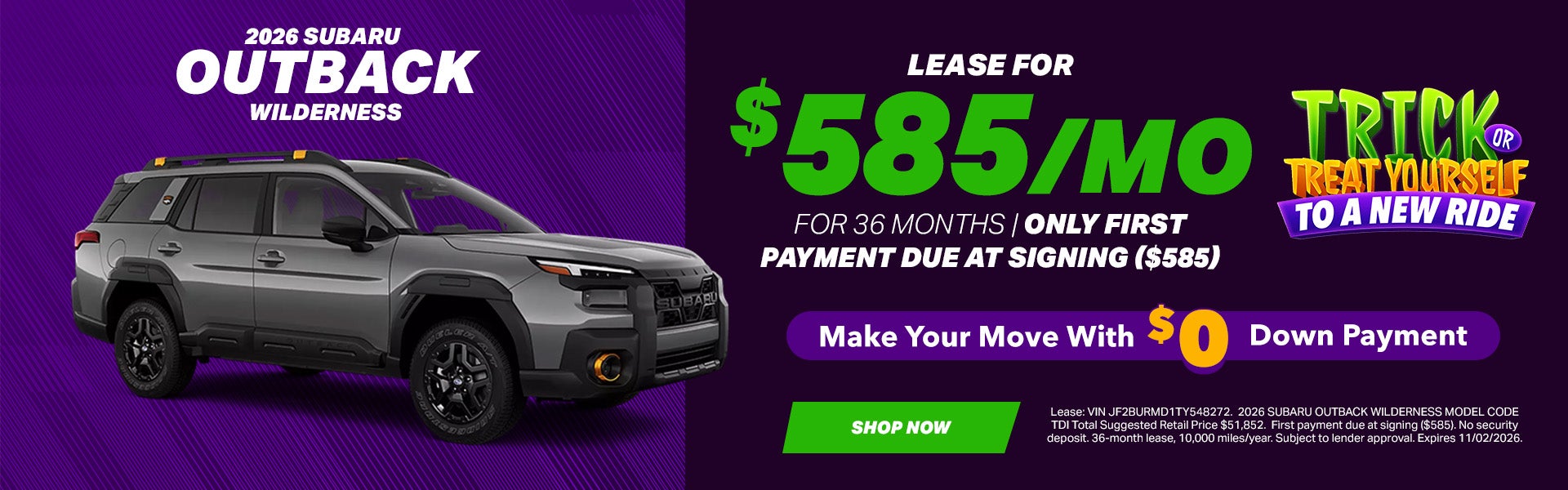 New Outback Offer